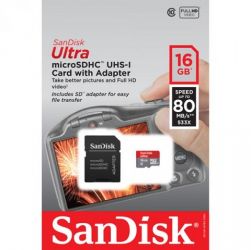 Memória Sandisk Micro SDHC 64GB/82MBS CLASSE 10