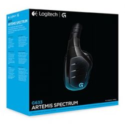 Headset Gamer Logitech G633 Artemis Spectrum RGB Lightsync 7.1 Dolby Surround Drivers Pro-G