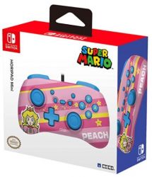 Controle C/fio HoriPad Mini Princesa Peach - Nintendo Switch 