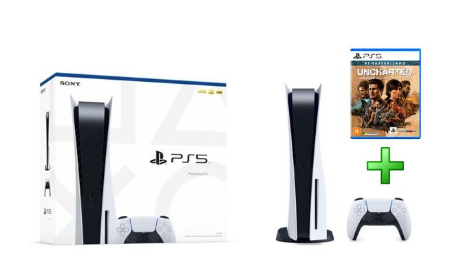 Console Playstation 5 + Uncharted Coleção Legado dos Ladrões - PS5 Imagem 1